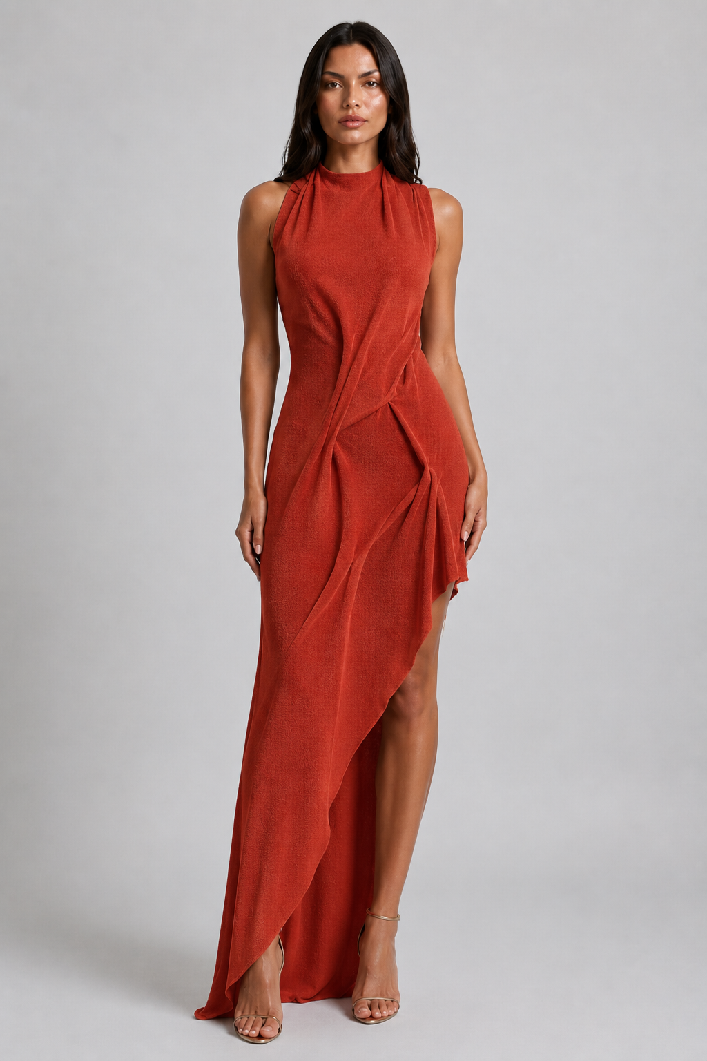 Wavy Draped Dress