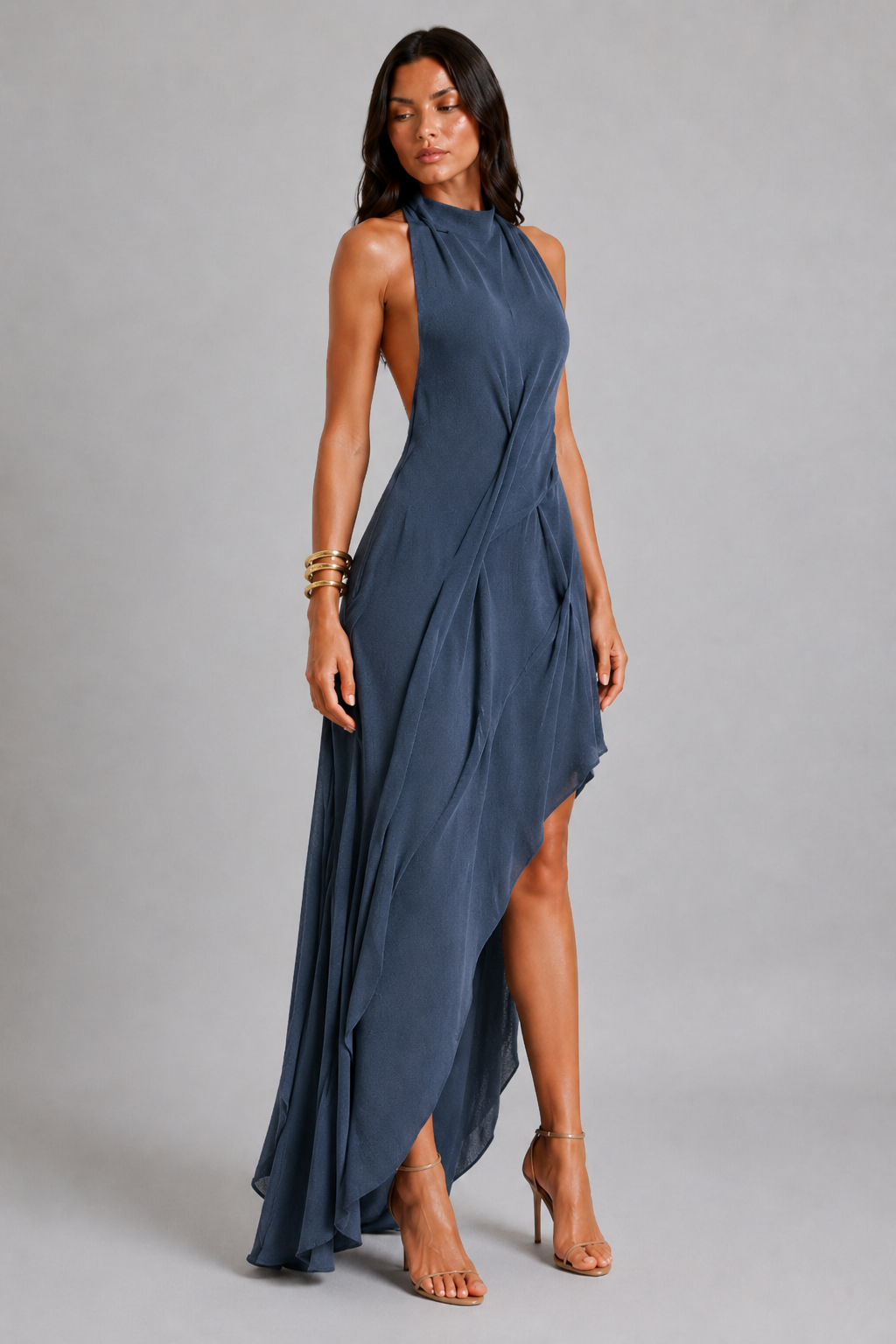 Wavy Draped Dress